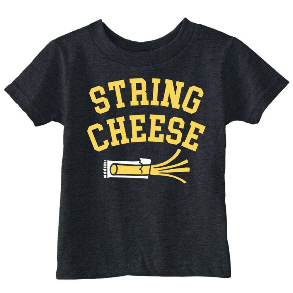 Toddler Funny T Shirts String Cheese Sarcastic Food Tee For Young Kids